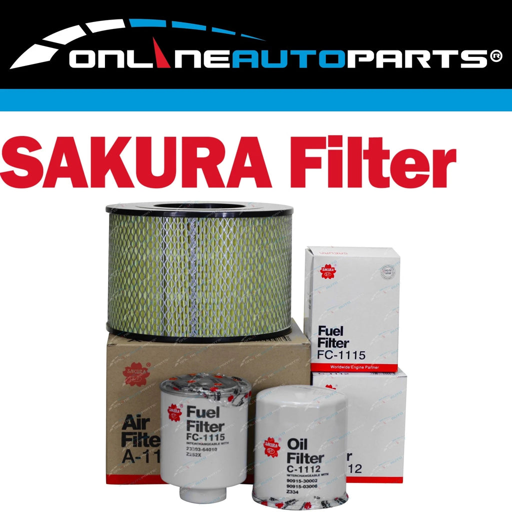 Air Oil Fuel Filter Service Kit for Landcruiser HDJ80 1HD-T 1HD-FT 4.2L Diesel