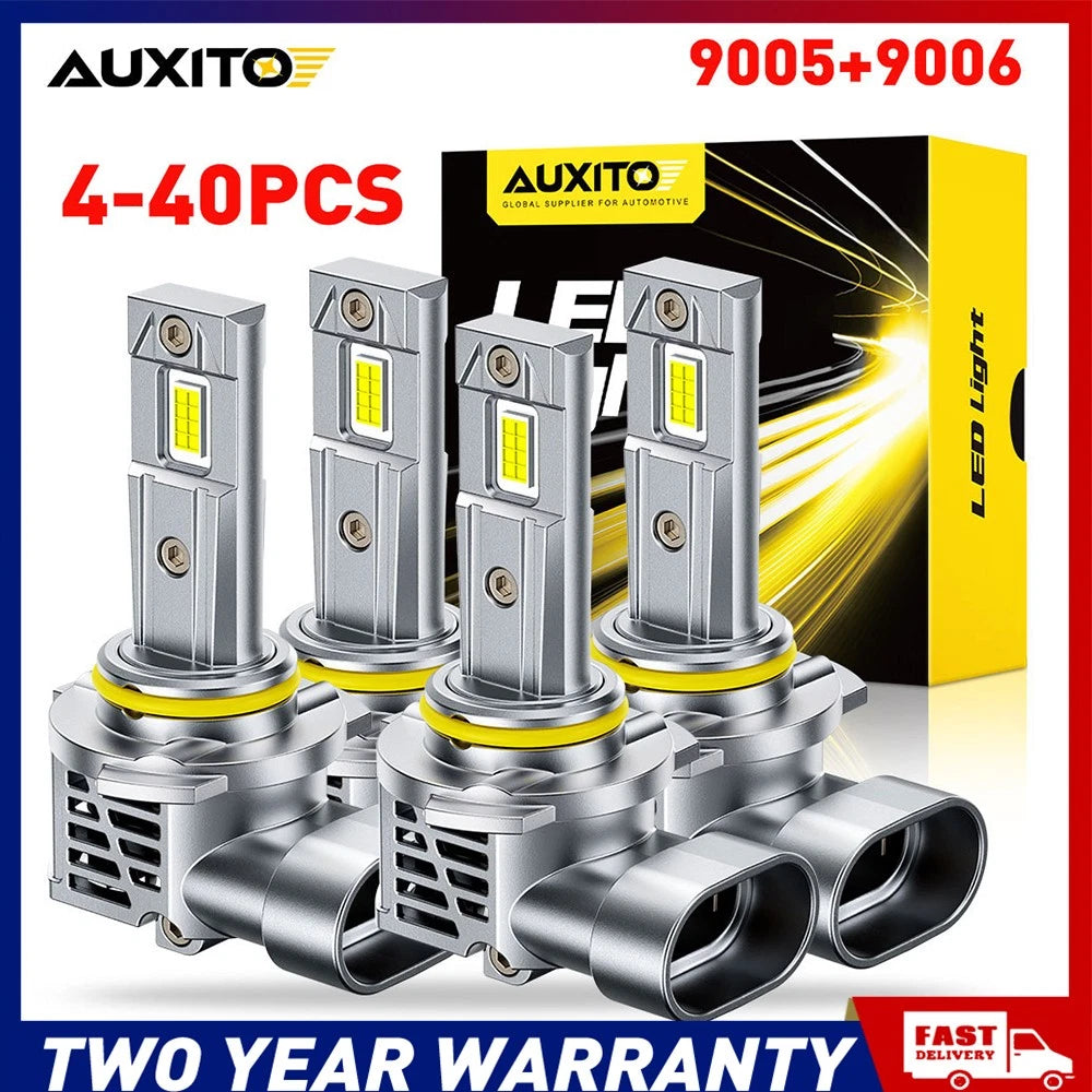 9005 9006 LED Headlight Bulb Hi Low Beam Super Bright White Plug&Play 4-40x A