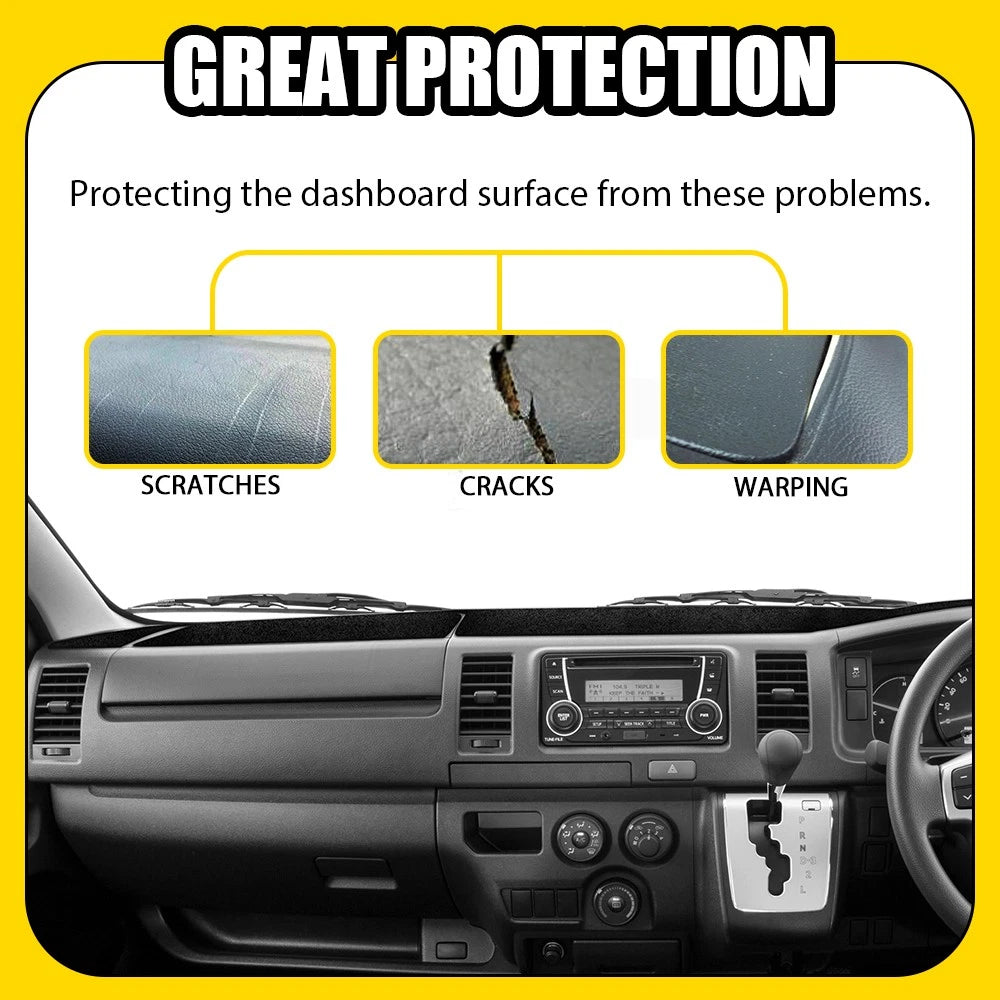Dash Mat for Toyota Hiace LWB Van 2005-18 Non-Slip Microfiber Pad Cover Hot