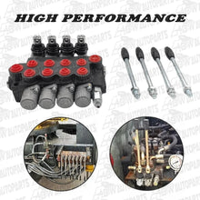 Load image into Gallery viewer, 4 Spool P40 Hydraulic Valve For Tractor Loader Wood Chipper Excavator Forklift