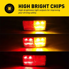 Load image into Gallery viewer, 4-40X Red Amber 8 LED Clearance Lights Side Marker Lamp Trailer Truck Caravan A
