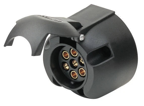Trailer Caravan Camper 7 Pin Large Round Plastic Socket ADR Approved