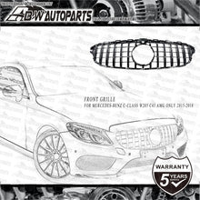 Load image into Gallery viewer, Black Front Grille For Mercedes Benz C-Class W205 C43 AMG 2015-2018 Brand New