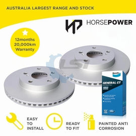 Front Bendix GCT Brake Pads and Rotor for Toyota COROLLA ZRE152R ZRE182R 07-18