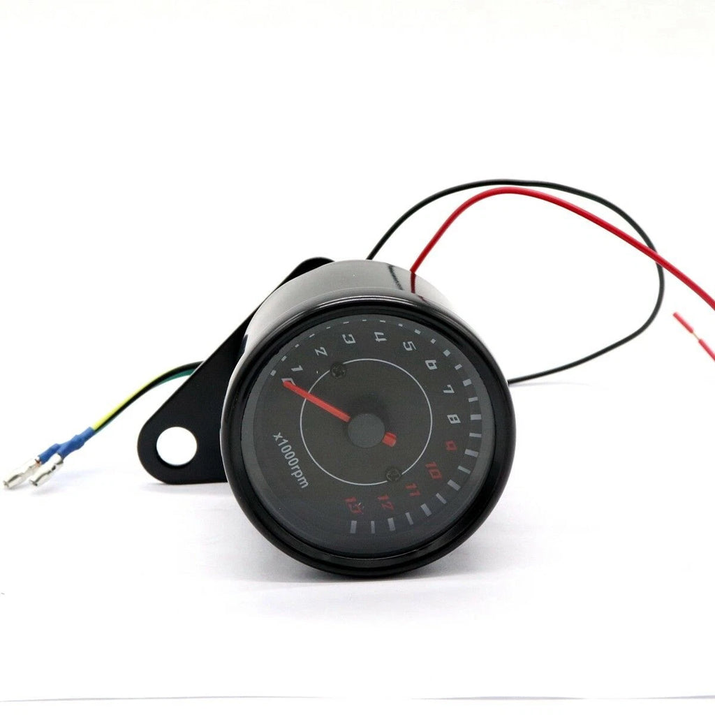 LED Backlight Universal Motorcycle 0-13000RPM Tachometer Gauge Meter DC 12V ST
