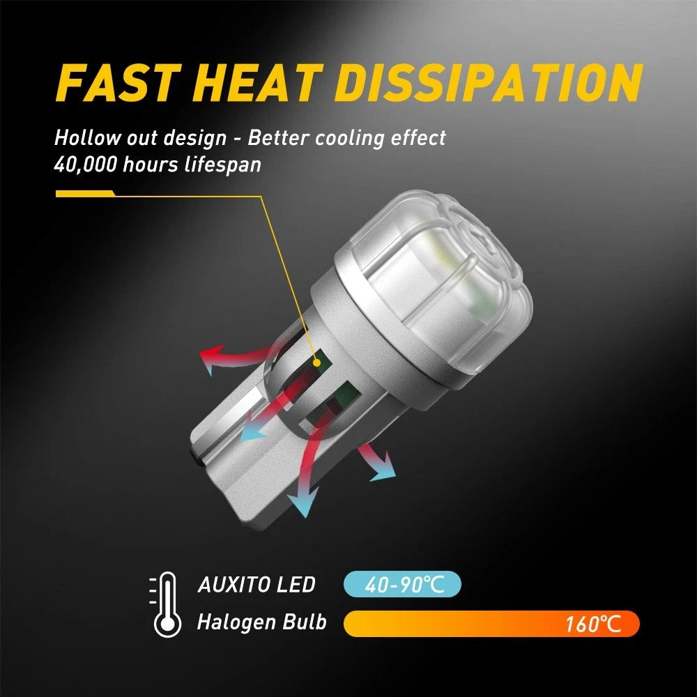 2X AUXITO White LED Interior Dome Map Light License Bulb 2825 T10 168 158 194