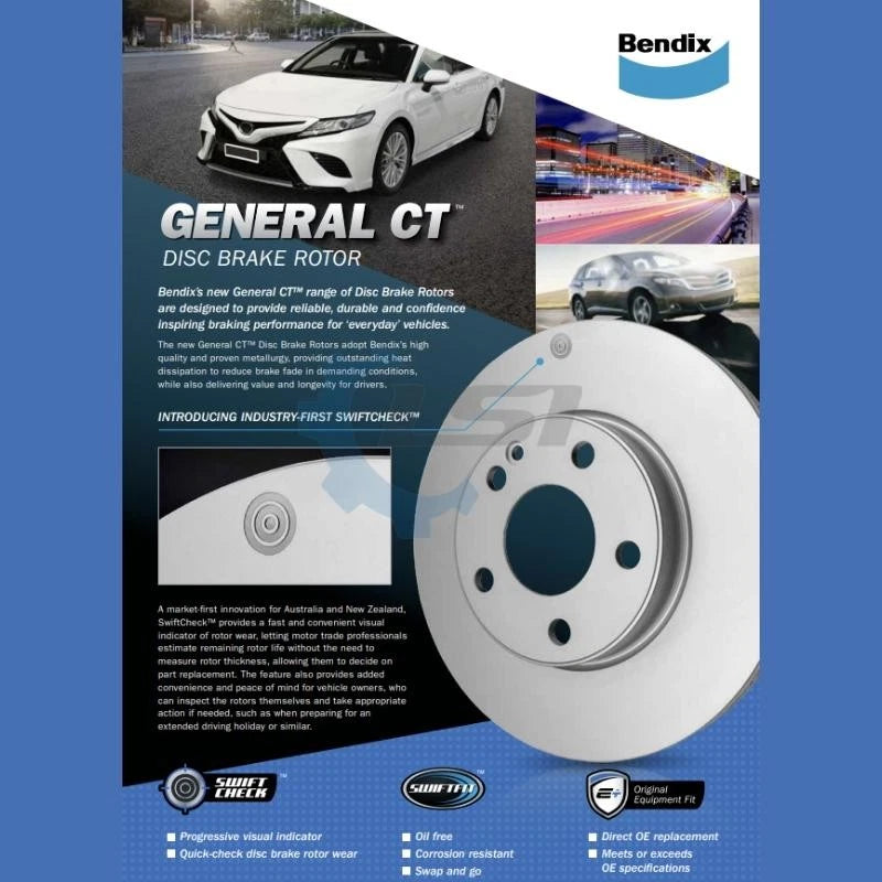 Bendix Front Brake Disc Rotors set for Hyundai i30 GD 1.6L 05/2012-03/2017 EL...