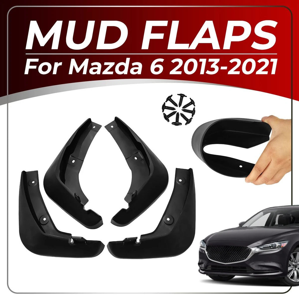 4X Black Car Mud Flap Splash Guard Fender Mudguard Mudflap For Mazda 6 2013-2021