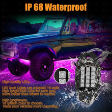 Load image into Gallery viewer, 8 Pods RGB LED Rock Lights Kit Offroad Ute Underbody Music Wireless APP + Remote