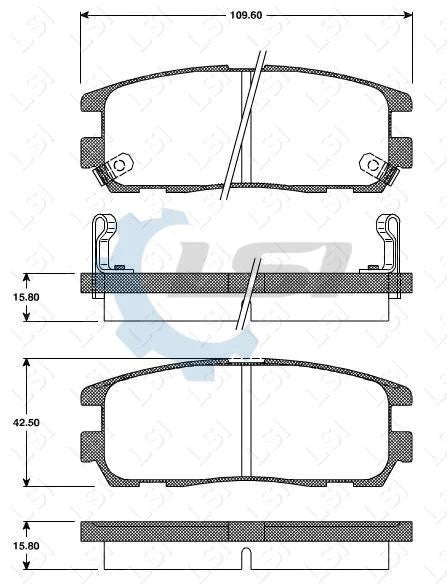 Rear Brake Pads and Disc Rotors Set for Holden FRONTERA 3.2L 2001-05
