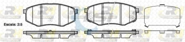 Front Bendix Brake Pads and 280mm Disc Rotors Set for Hyundai IX35 2WD 09-09/12