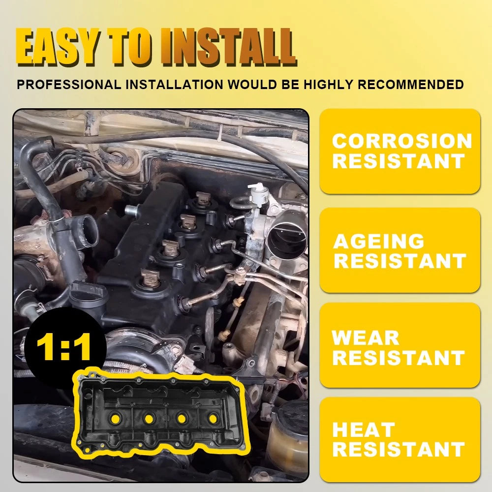 Rocker Valve Cover w/ Gasket for Toyota Hilux KUN16 KUN26 05-14 3.0L 11210-0L020