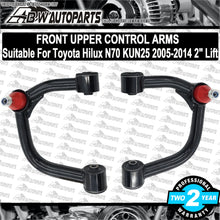 Load image into Gallery viewer, 2x Upper Control Arms Front For 2005-2014 Toyota Hilux KUN25 N70 4X4 2" Lift