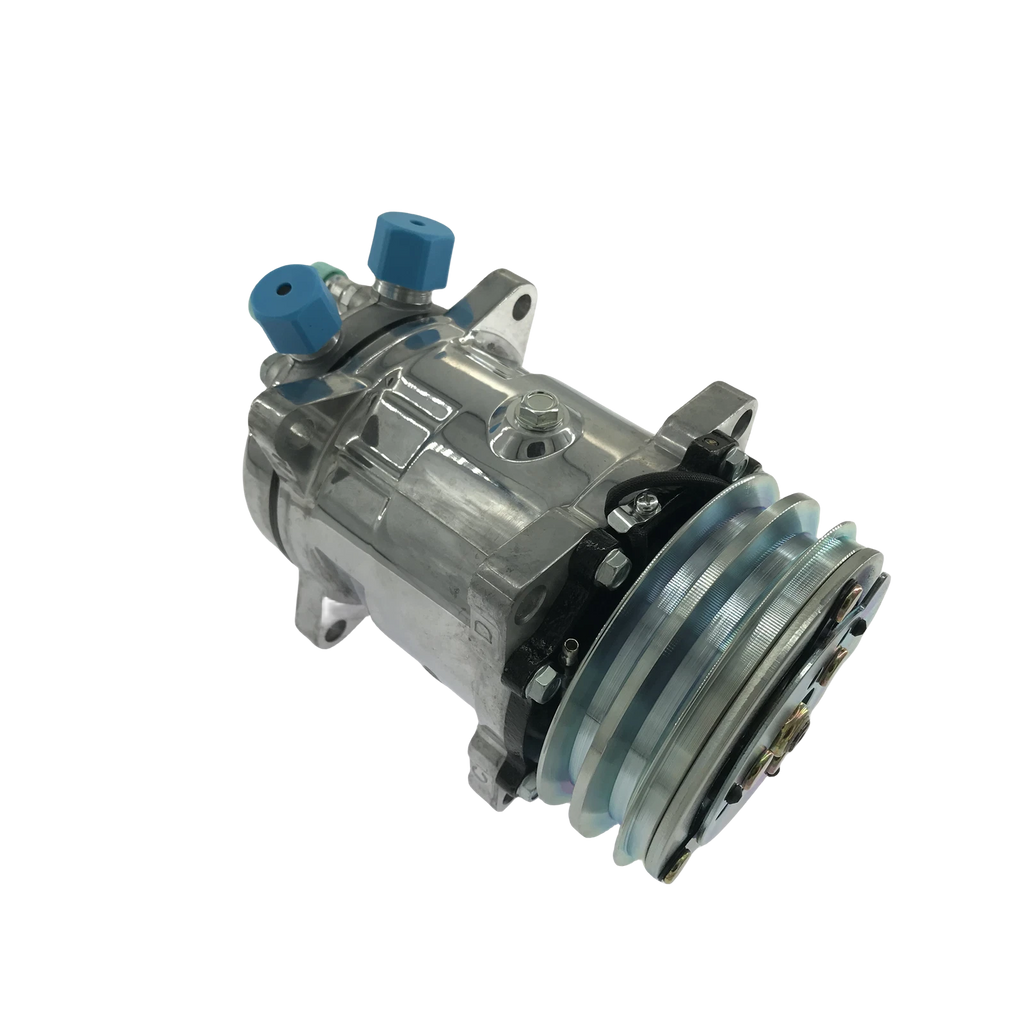 A/C AC Compressor w/ Clutch V-Belt Pulley For Sanden 508 Style For Chevy/Ford/GM