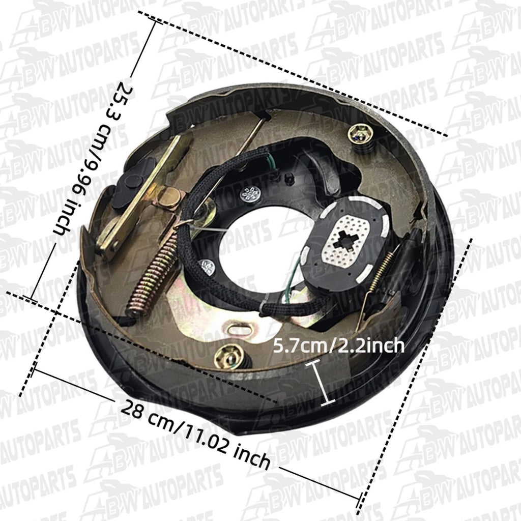 4-Piece 10" Trailer Caravan Electric Brake Backing Plates & Park Brake Lever NEW