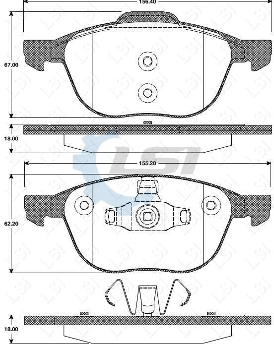 Front Brake Pads and Disc Rotors set for MAZDA 3 2.0 BK 2003 - 08
