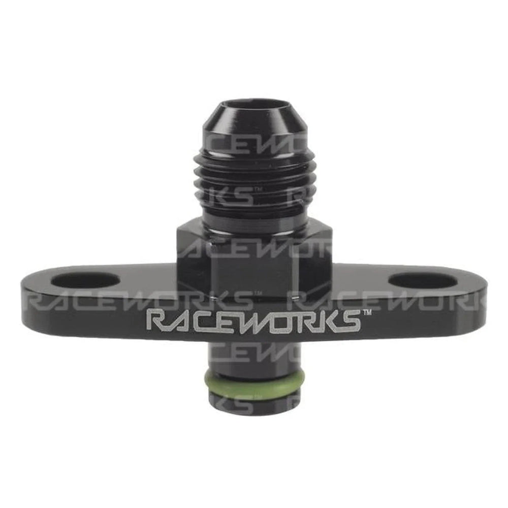 Raceworks RWF-680-01BK AN-6 fuel rail adapter for Mitsubishi Evo X, Subaru, Toyota