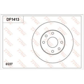 TRW Disc Brake Rotor Solid DF1413S