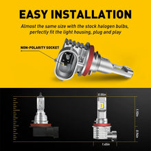 Load image into Gallery viewer, 2X H4 9003 H11/H8/H9 9005 9006 LED Headlight Bulbs White Globe Amber Plug Play.