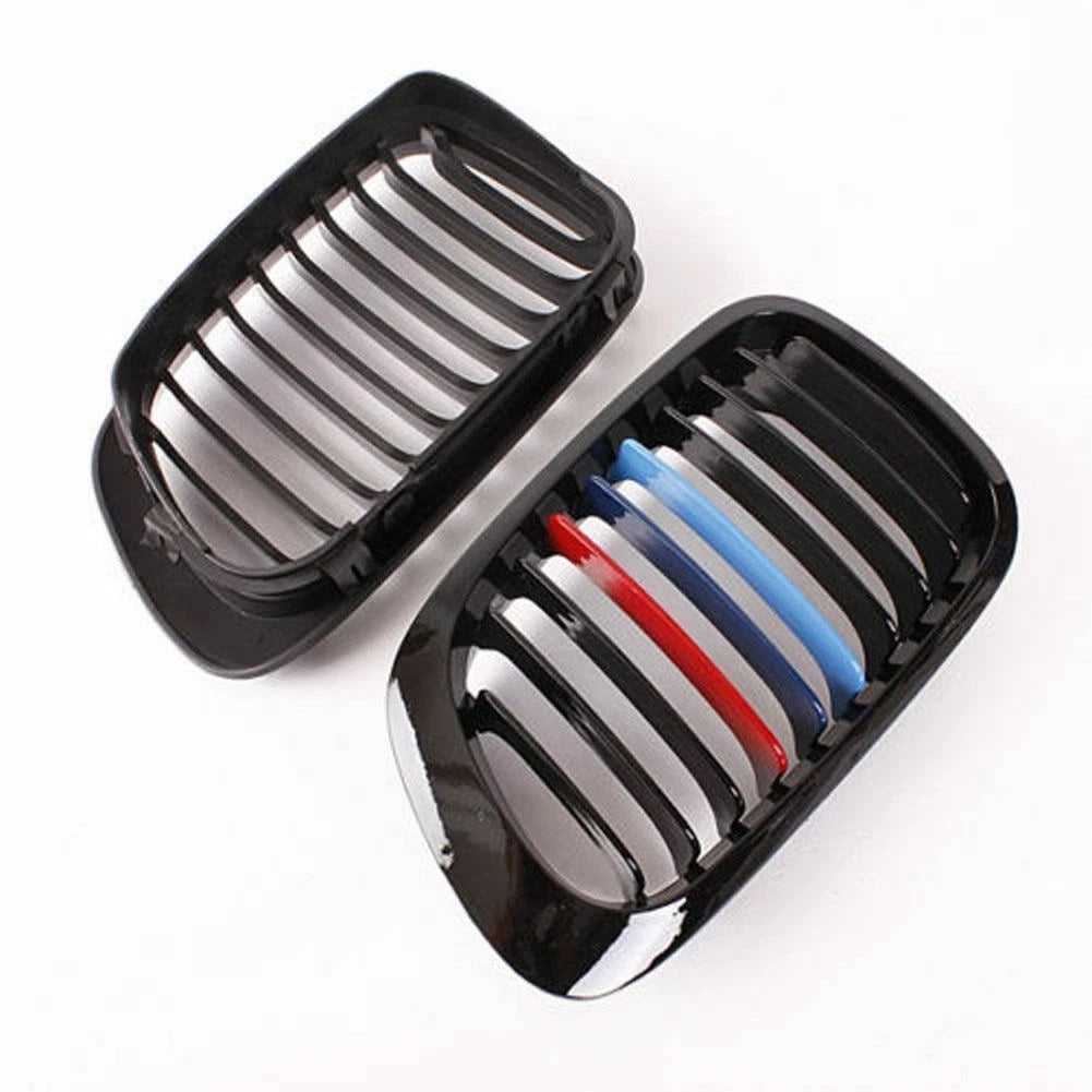 Gloss Black M Color Front Kidney Grill for BMW E46 2 Door 99-03 for M3 00-06 ST