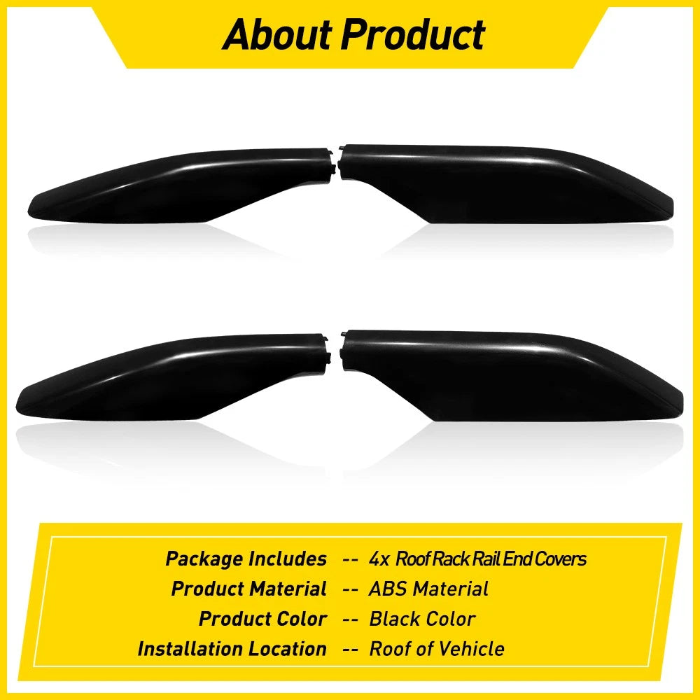 Roof Rack Cover Rail End Cap for for Toyota Land Cruiser Prado FJ120 2003-2009