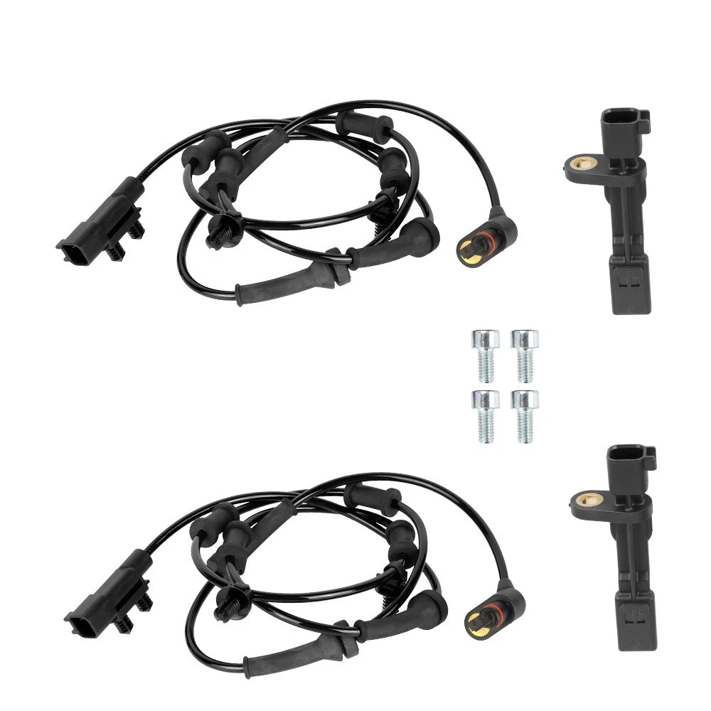 4X Front Rear Left&Right ABS Wheel Speed Sensors For Jeep Wrangler JK 2007-2017