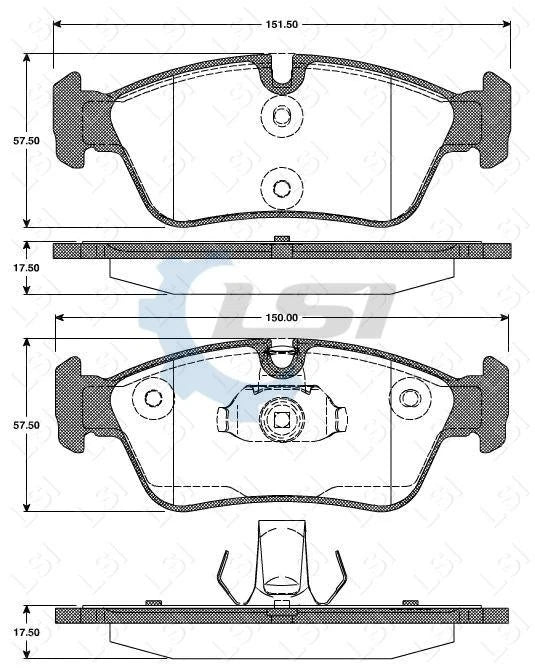 Front Brake Pad & Sensor and Disc Rotors for BMW 325ci 325i 325ti 328i 328ci E46