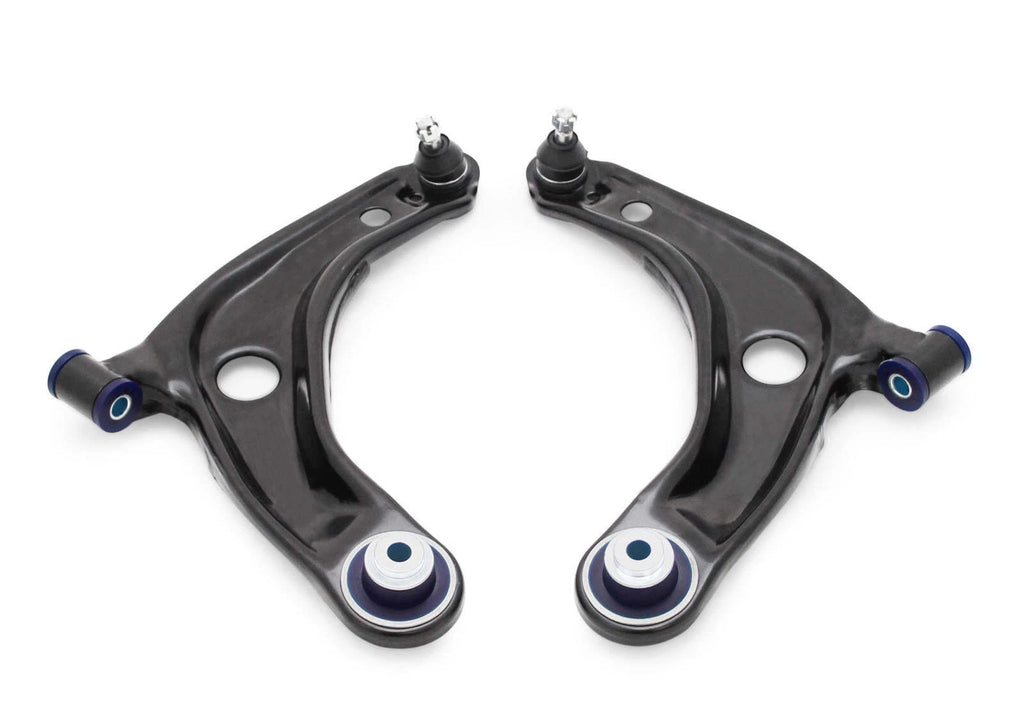 SuperPro TRC1100 front lower control arm bush kit with pre-assembled arms, bushings and ball joints