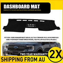 Load image into Gallery viewer, 2x For FORD RANGER NEXT GEN XL XLT XLS TREMOR 2022-2024 DMB1650 Mat Dashboard