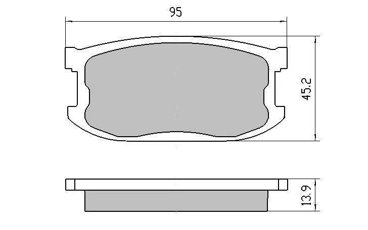 Front Disc Brake Pads DB241 for Ford Laser, Meteor & Mazda 323