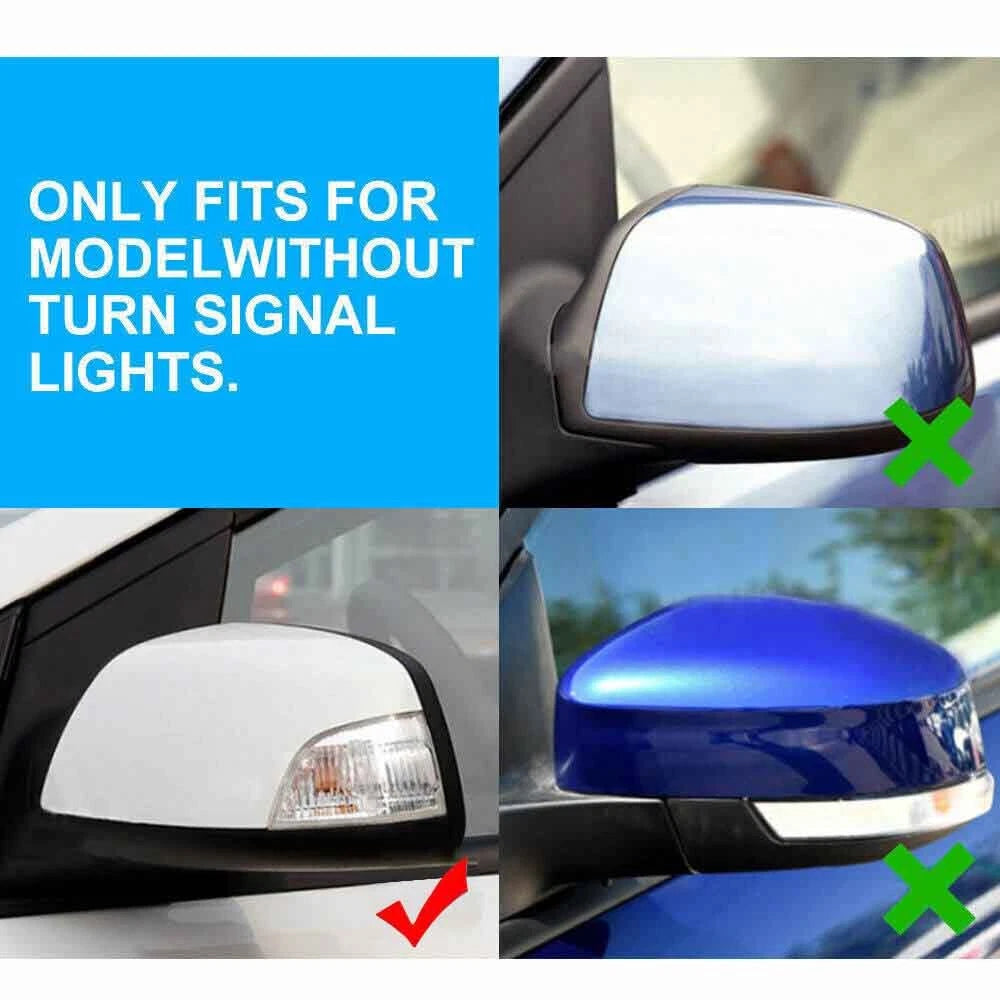 2PCS Black Carbon Pattern Reversing Mirror Cover for Ford-Focus Mk2 2005-2008 ST