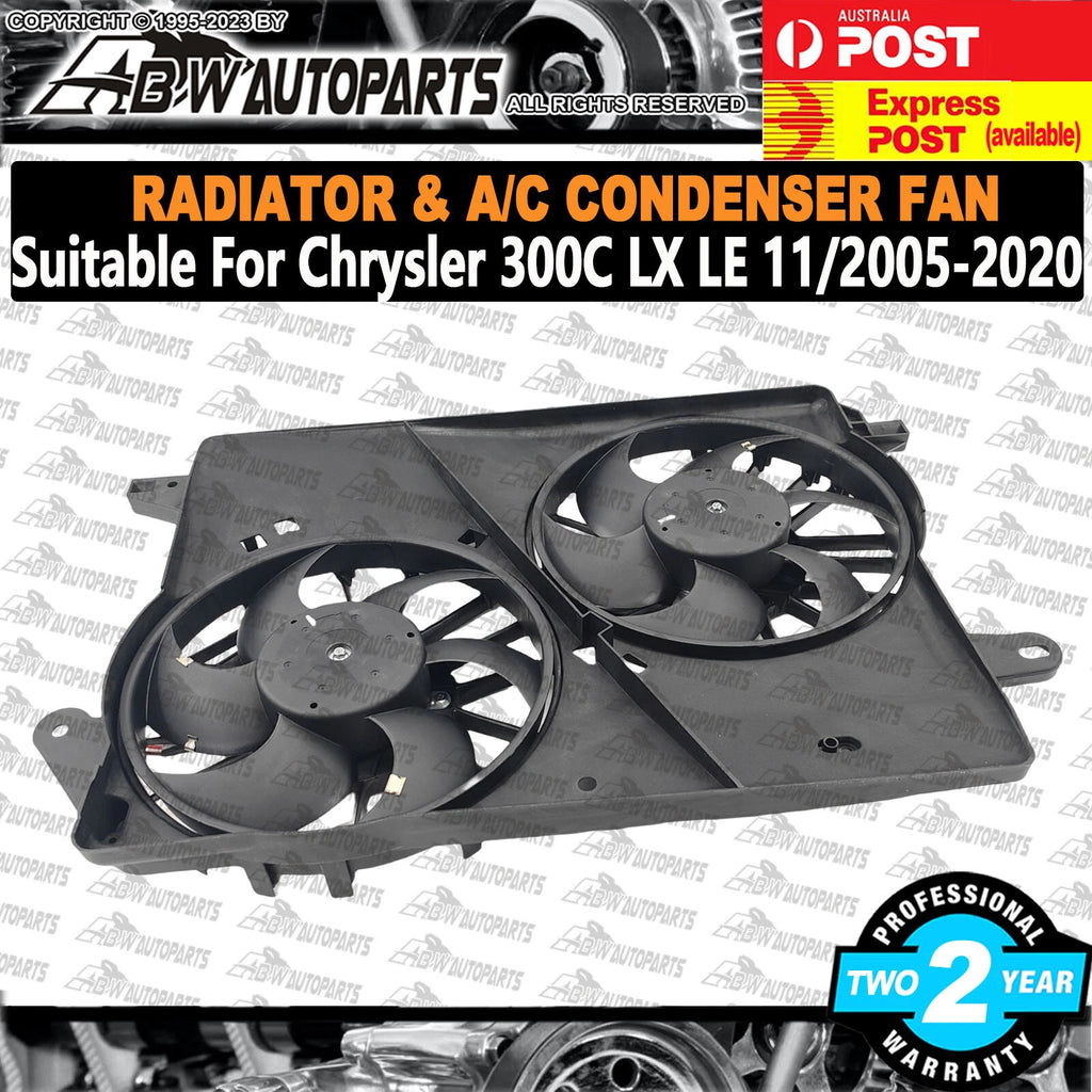 New Dual Radiator Thermo Fan for Chrysler 300C LX LE 11/2005-2020 High-Quality
