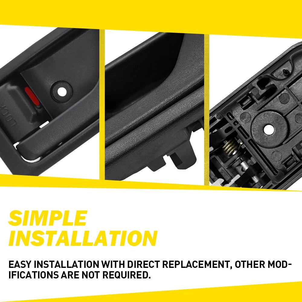 Left Passenger Side Inner Door Handle Black For Hyundai Getz Hatchback 05-2011