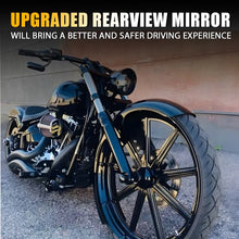 Load image into Gallery viewer, For Motorcycle Bike Chopper Cruiser Bobber Oval Mini Mirror Black 10mm 8mm Bolt.