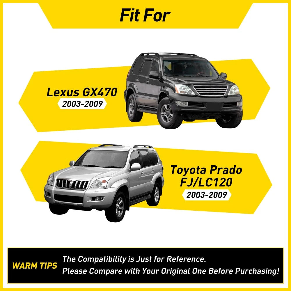 Roof Rack Cover Rail End Cap for for Toyota Land Cruiser Prado FJ120 2003-2009