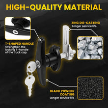 Load image into Gallery viewer, 2pcs Heavy Duty T-Bar Lock for Ute Canopy Rear Black Metal Key Locked Security