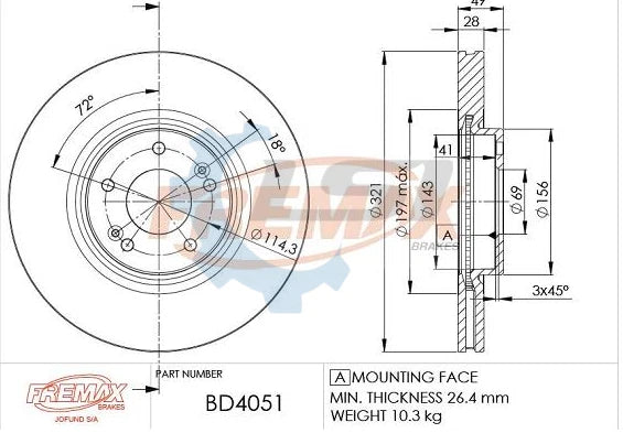 Front Brake Pads and Disc Rotor set for Hyundai Santa Fe CM DM 2009-2015 320mm