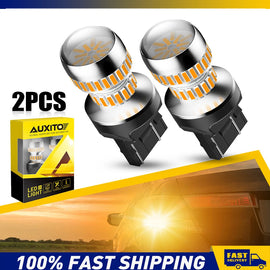 2PCS AUXITO Car LED Light Bulb Truck T20 7440 7443 Turn Signal Light Canbus Free