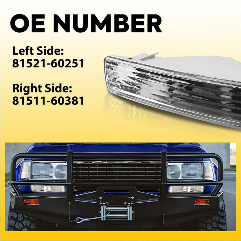Front Turn Signal Bumper Lamp Housings for Toyota Land Cruiser 80 1991-1998
