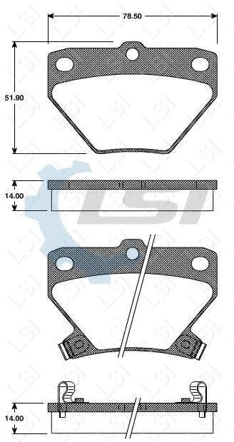 Rear Bendix GCT Brake Pads & Solid Disc Rotors for Toyota Prius 97-03