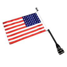 Load image into Gallery viewer, Rear Luggage Rack Mount American Flag with Black Pole Universal for Harley ST