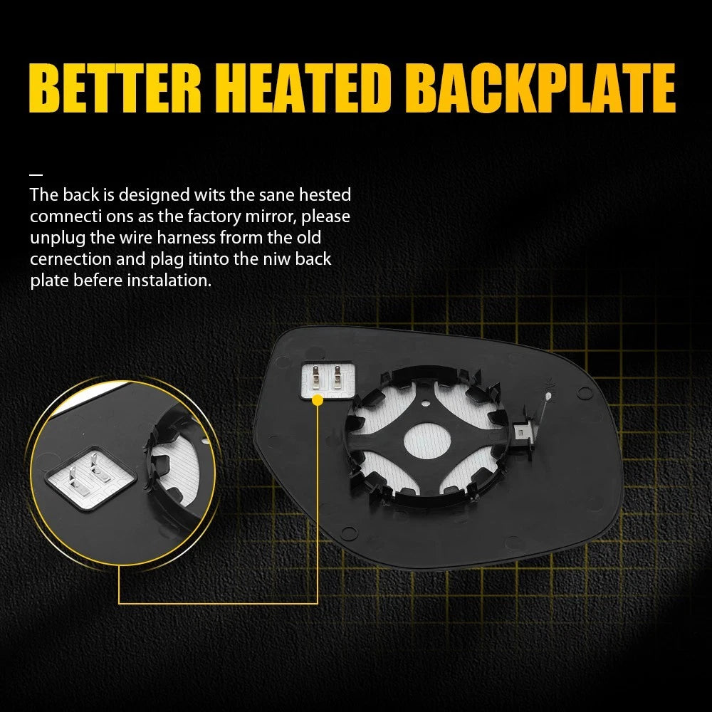 1pcs Left Side Mirror Glass Heated For Mitsubishi Outlander ASX XC XE 2013-2019.