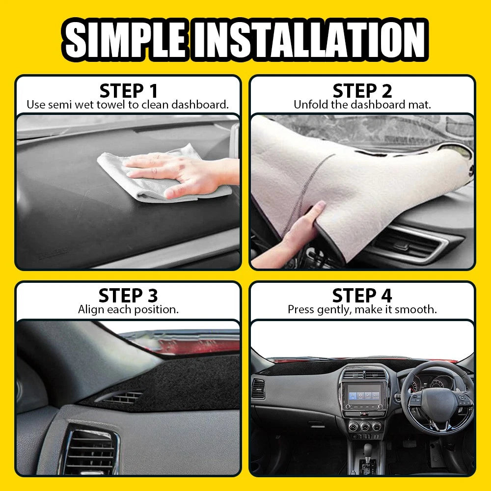 New Dash Mat For Mitsubishi ASX 2010-2022 SUV Dashboard Cover Black Non-Slip