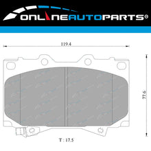 Load image into Gallery viewer, 4x4 Front Disc Brake Pads for Lexus LX470 V8 LX450 1998-2007 UZJ100-R New Set