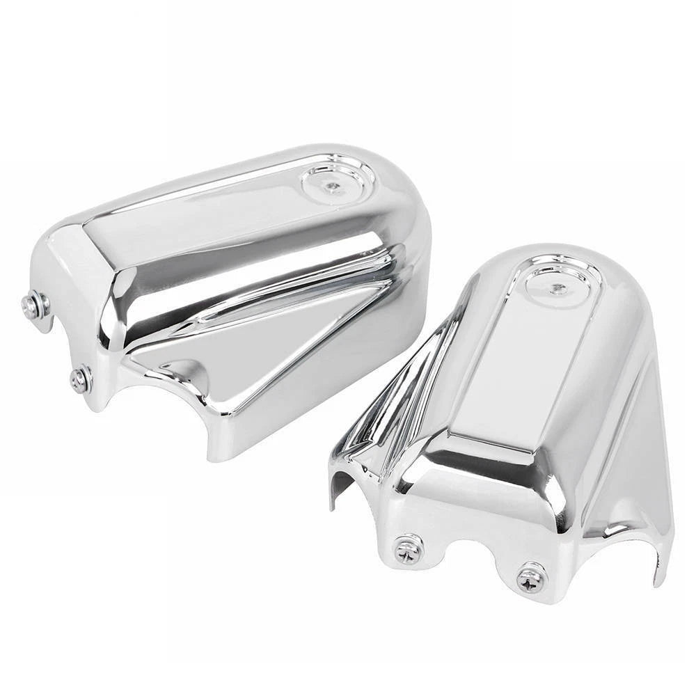 Chrome Rear Axle Cover Bar Shield Swingarm Cap For Harley Softail FLSTC FLSTN ST