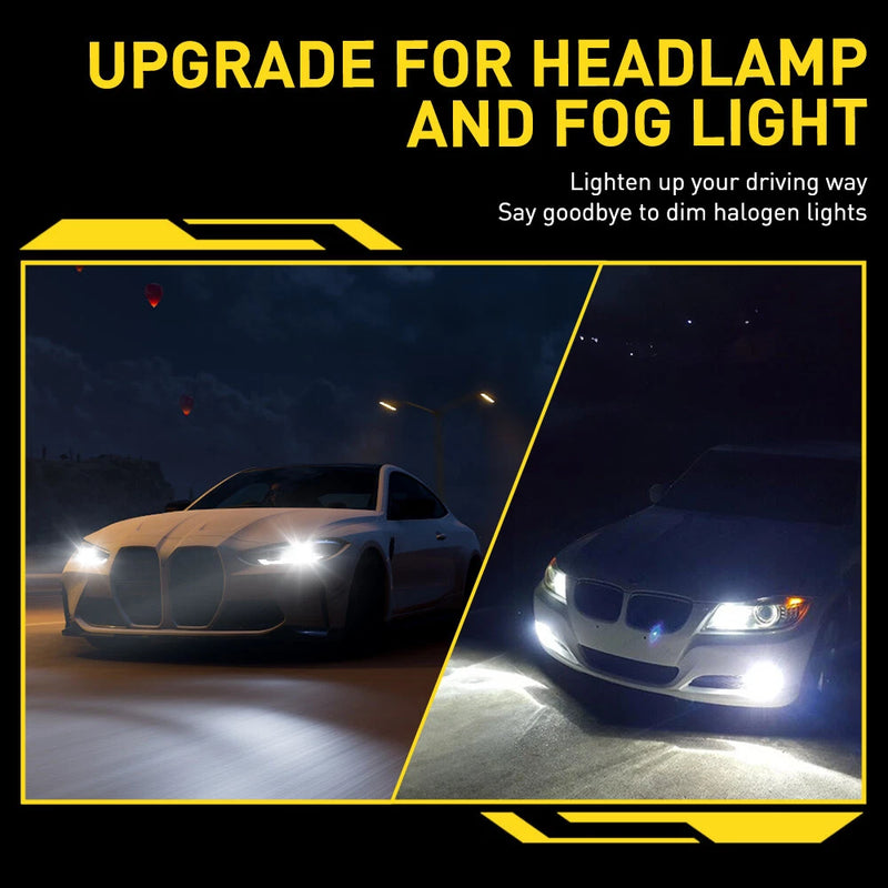 AUXITO HB3 9005 LED Headlight Bulbs 120W 22000LM 6500K White, Pair