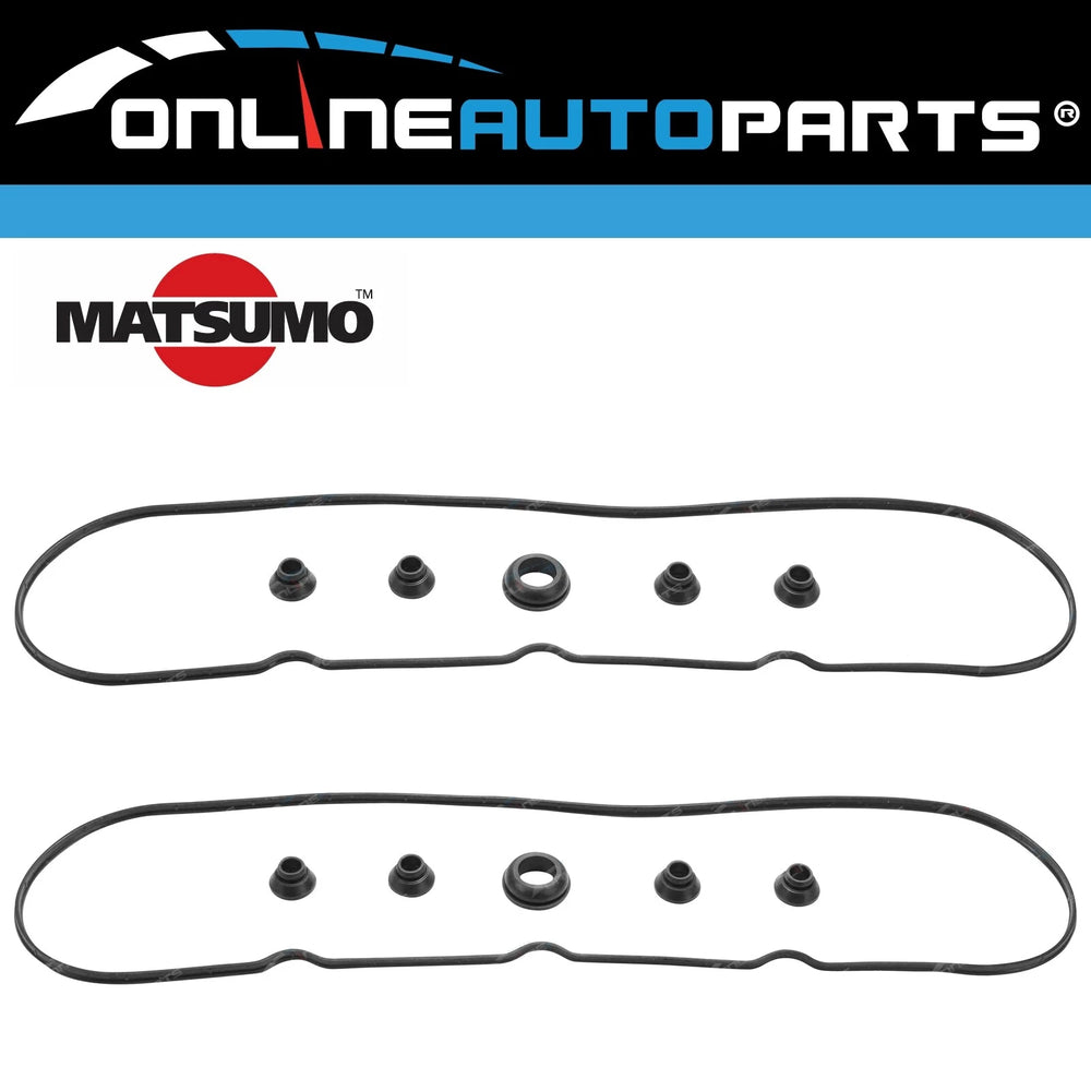Set of 2 HiTemp silicone rocker valve cover gaskets with bolt seals for Holden Calais VX LS1 5.7L