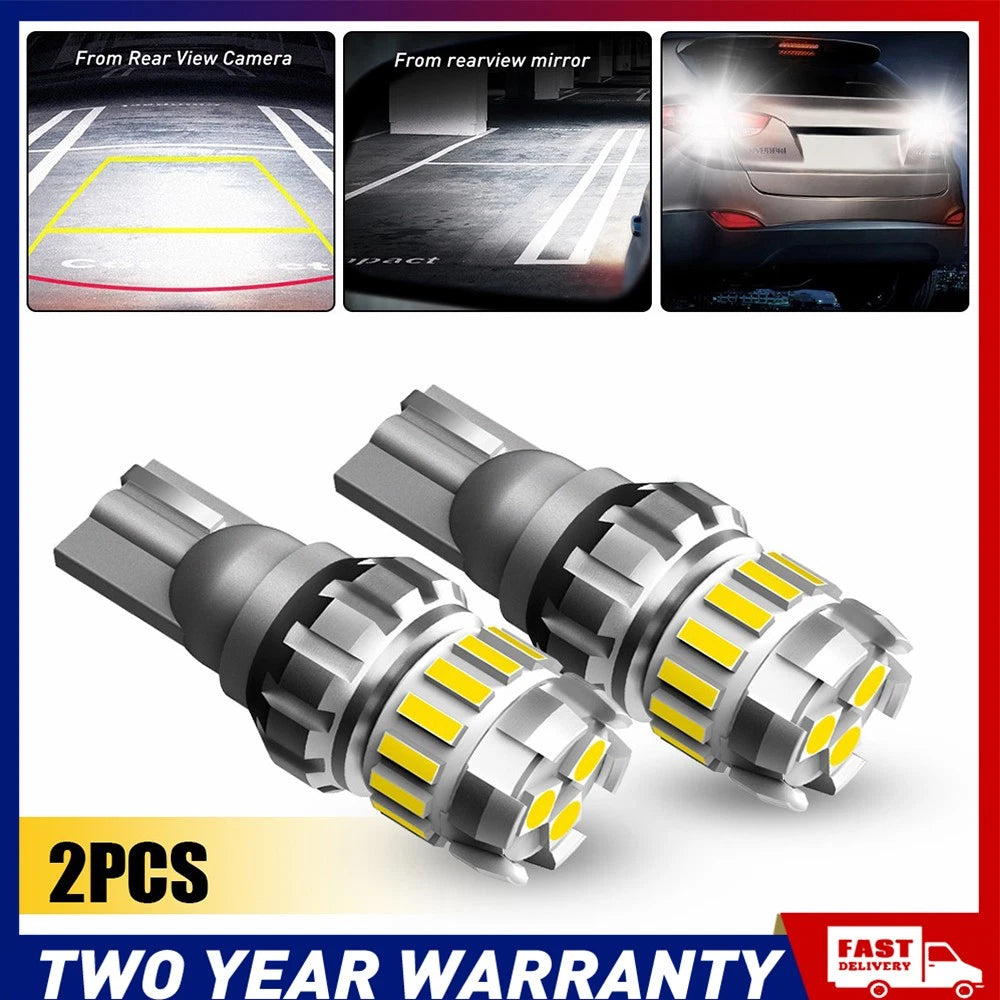 T15 921 912 W16W 6500K white LED reverse backup light bulbs, 2400LM canbus