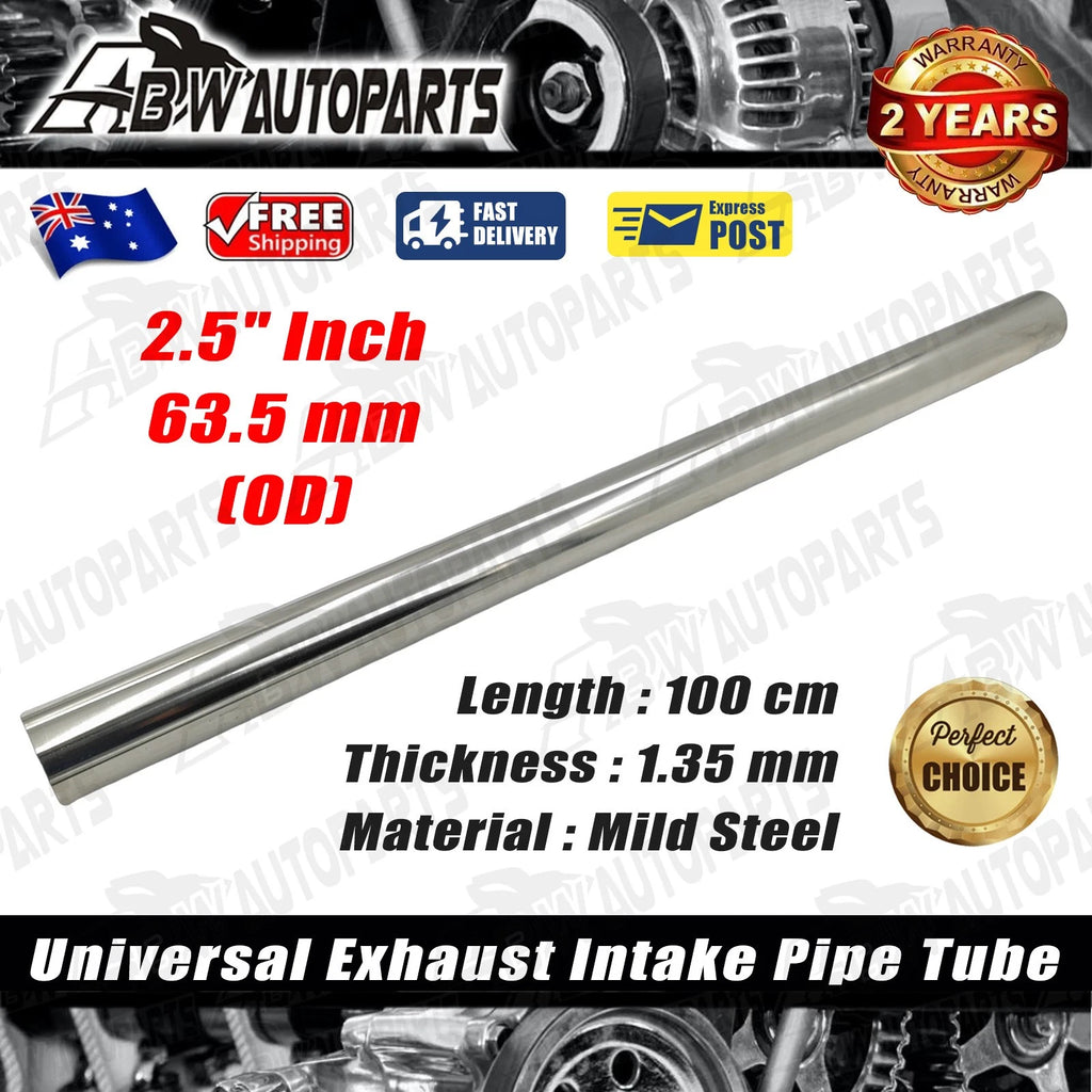 2 1/2" 2.5" INCH 63MM MILD STEEL STRAIGHT EXHAUST PIPE TUBE x 1 METRE LENGTH