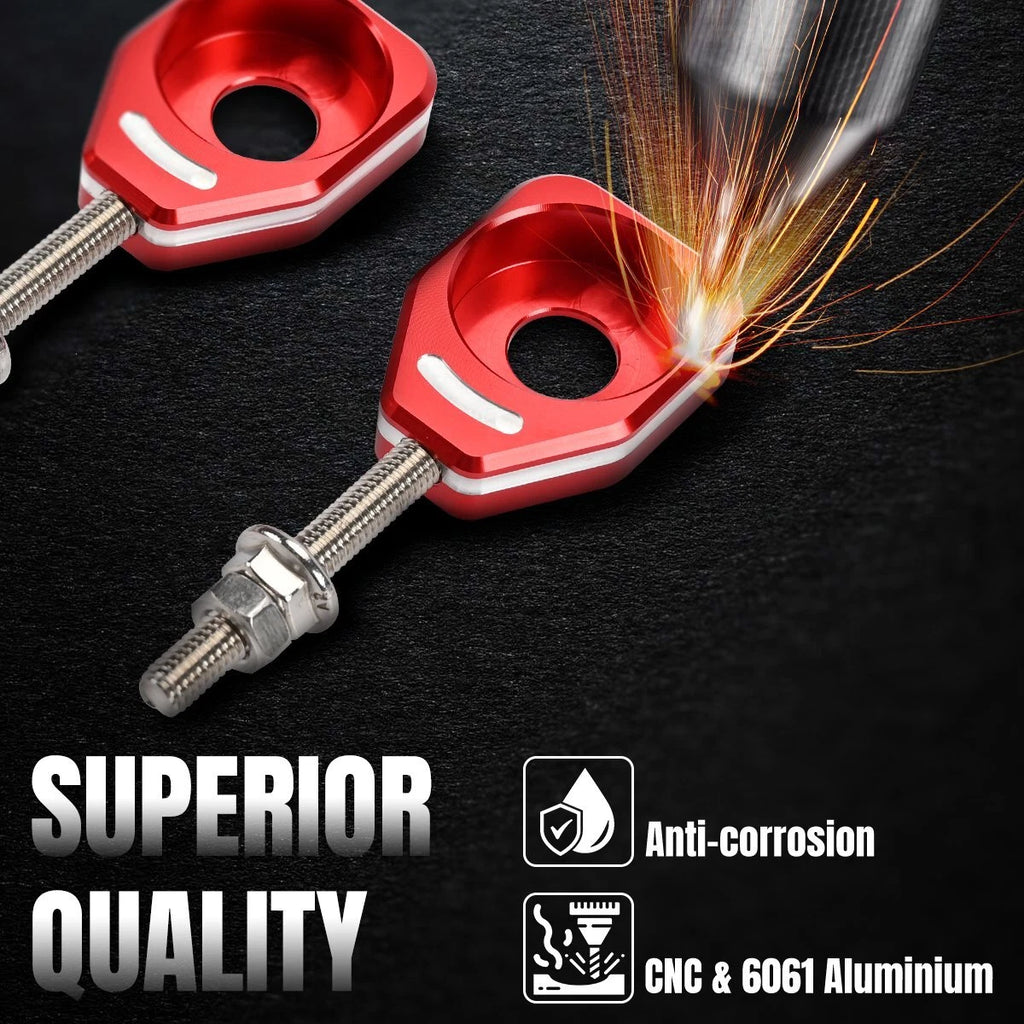 Motorcycle Rear Chain Adjuster Tensioner Red For HONADA All CRF110 2013-2023 ST